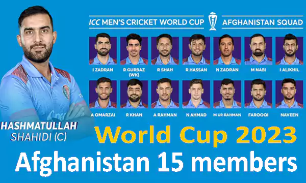 WC 2023 ODI World Cup Afghanistan Cricket Team