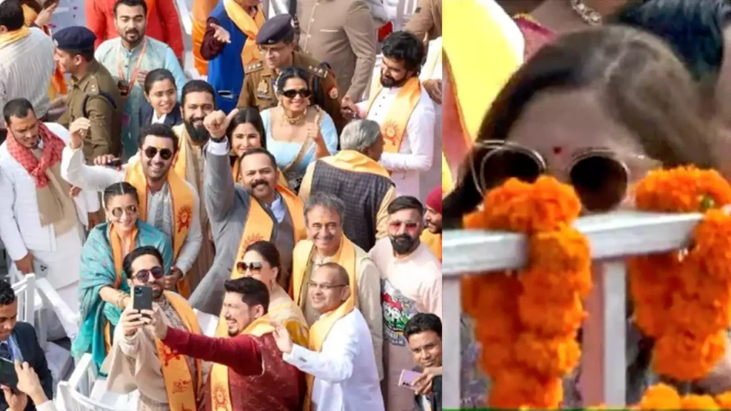 Bollywood celebrities Ranbir Kapoor-Alia Bhatt-Vicky Kaushal-Katrina Kaif reached Ram temple