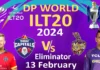 DP World ILT20 2024 Today Match Abu Dhabi Knight Riders vs Dubai Capitals Eliminator Match